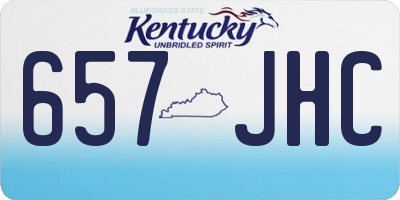 KY license plate 657JHC