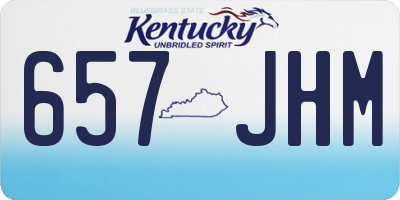 KY license plate 657JHM