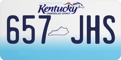 KY license plate 657JHS