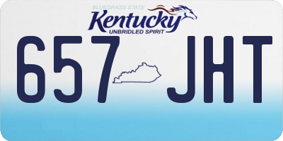 KY license plate 657JHT