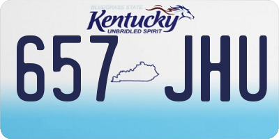 KY license plate 657JHU