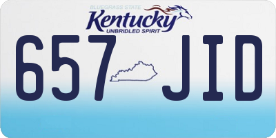 KY license plate 657JID