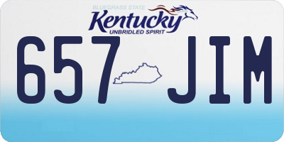 KY license plate 657JIM