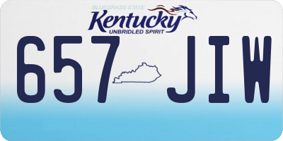 KY license plate 657JIW
