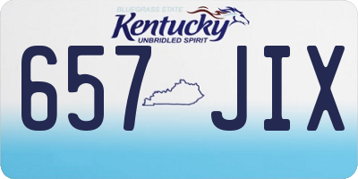 KY license plate 657JIX