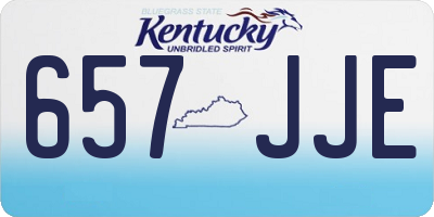 KY license plate 657JJE