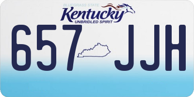 KY license plate 657JJH