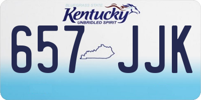 KY license plate 657JJK