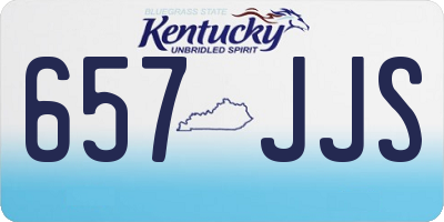 KY license plate 657JJS