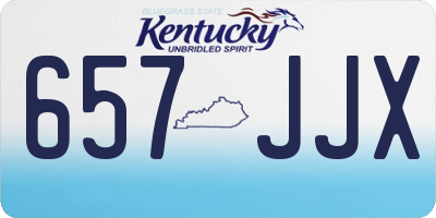 KY license plate 657JJX