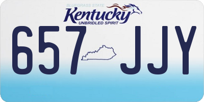 KY license plate 657JJY