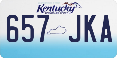 KY license plate 657JKA