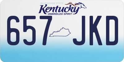 KY license plate 657JKD