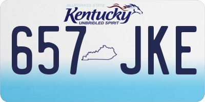 KY license plate 657JKE