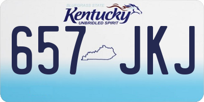 KY license plate 657JKJ