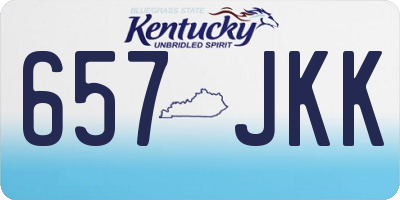 KY license plate 657JKK