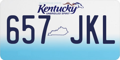 KY license plate 657JKL