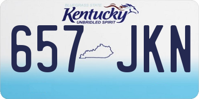 KY license plate 657JKN