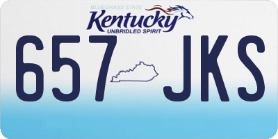 KY license plate 657JKS