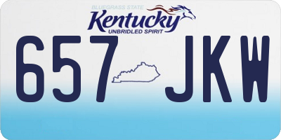 KY license plate 657JKW