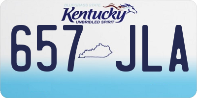 KY license plate 657JLA