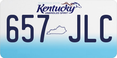 KY license plate 657JLC