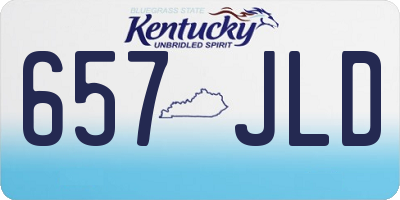 KY license plate 657JLD