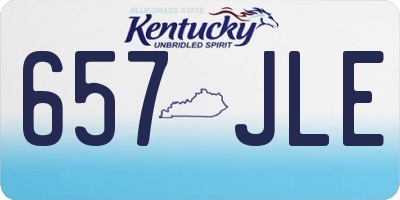 KY license plate 657JLE