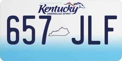 KY license plate 657JLF