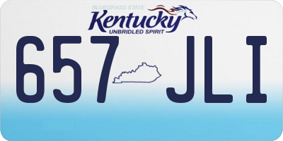 KY license plate 657JLI