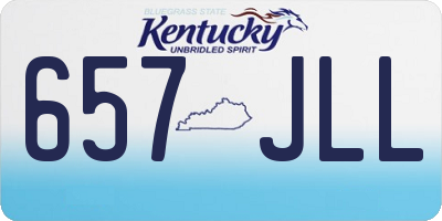 KY license plate 657JLL