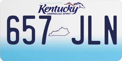 KY license plate 657JLN