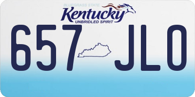 KY license plate 657JLO