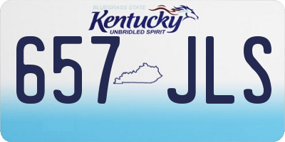 KY license plate 657JLS