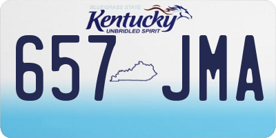 KY license plate 657JMA