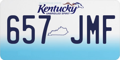KY license plate 657JMF