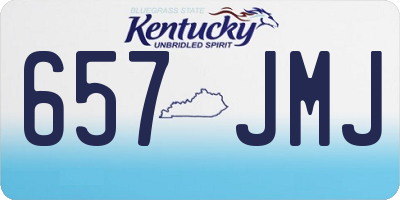 KY license plate 657JMJ