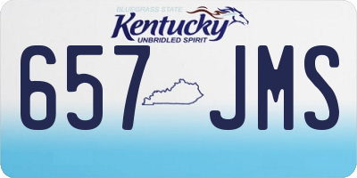 KY license plate 657JMS