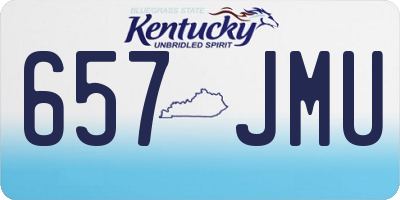 KY license plate 657JMU