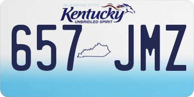 KY license plate 657JMZ