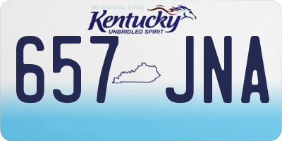KY license plate 657JNA