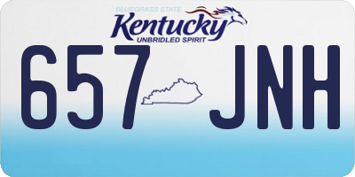 KY license plate 657JNH
