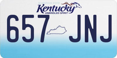 KY license plate 657JNJ