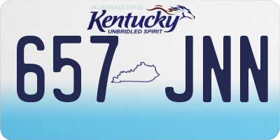 KY license plate 657JNN