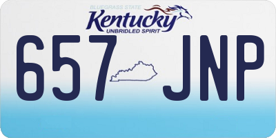 KY license plate 657JNP