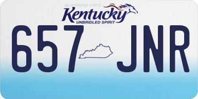 KY license plate 657JNR
