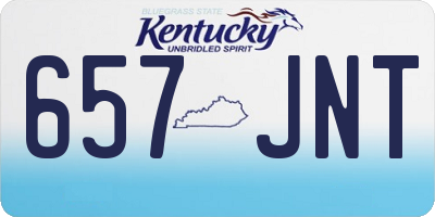 KY license plate 657JNT