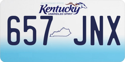 KY license plate 657JNX