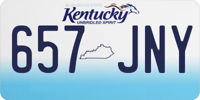 KY license plate 657JNY