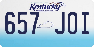 KY license plate 657JOI
